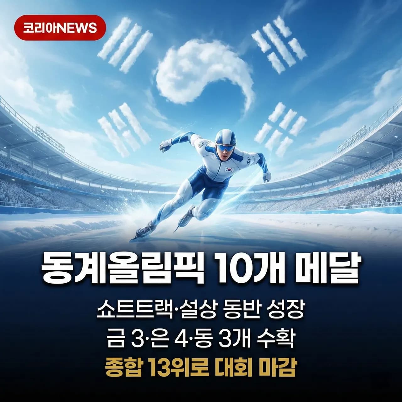 2026 동계올림픽, 한국 '감동' 남겼다…태극전사 10개의 메달
