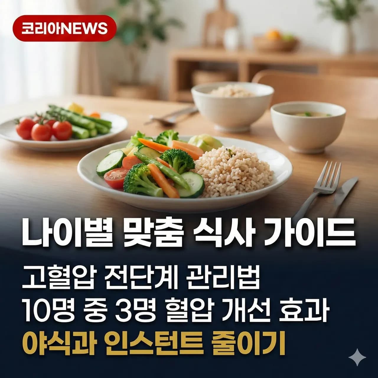 '중년층 외식·야식 자제'…식약처, 고혈압 관리 가이드 공개